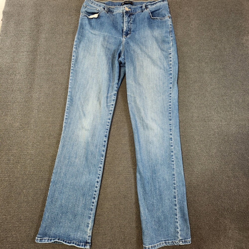 Lee Jeans Women 12 Long Blue Classic Fit Straight Leg Denim‎ Stretch Casual
